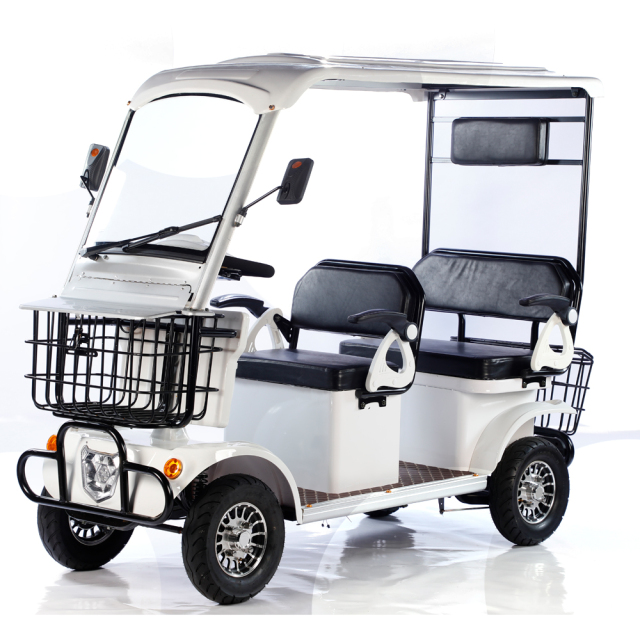 Factory Direct Hot Sale 800W 60V Electric Golf Cart 4 Seater Scooter Long Range 4 Wheels Electric Cart With Roof
