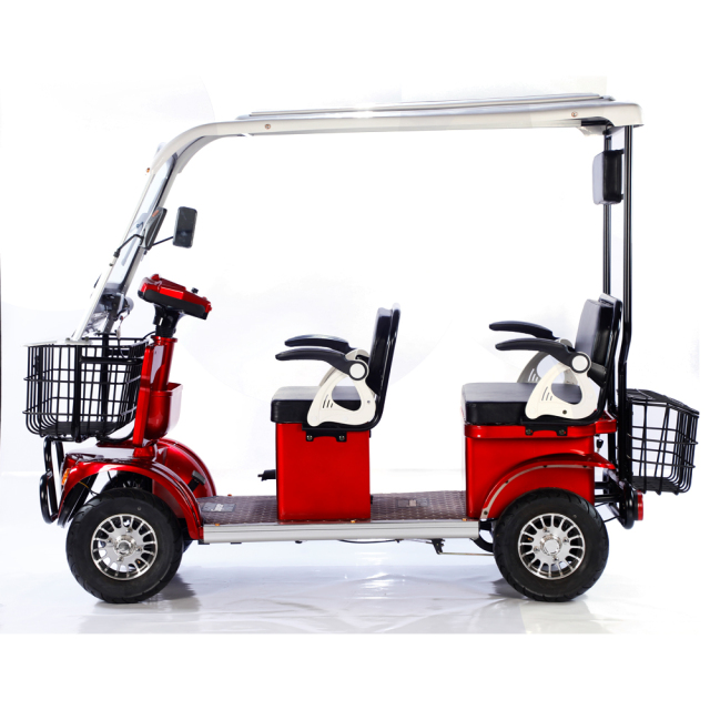 Factory Direct Hot Sale 800W 60V Electric Golf Cart 4 Seater Scooter Long Range 4 Wheels Electric Cart With Roof