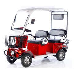 Factory Direct Hot Sale 800W 60V Electric Golf Cart 4 Seater Scooter Long Range 4 Wheels Electric Cart With Roof