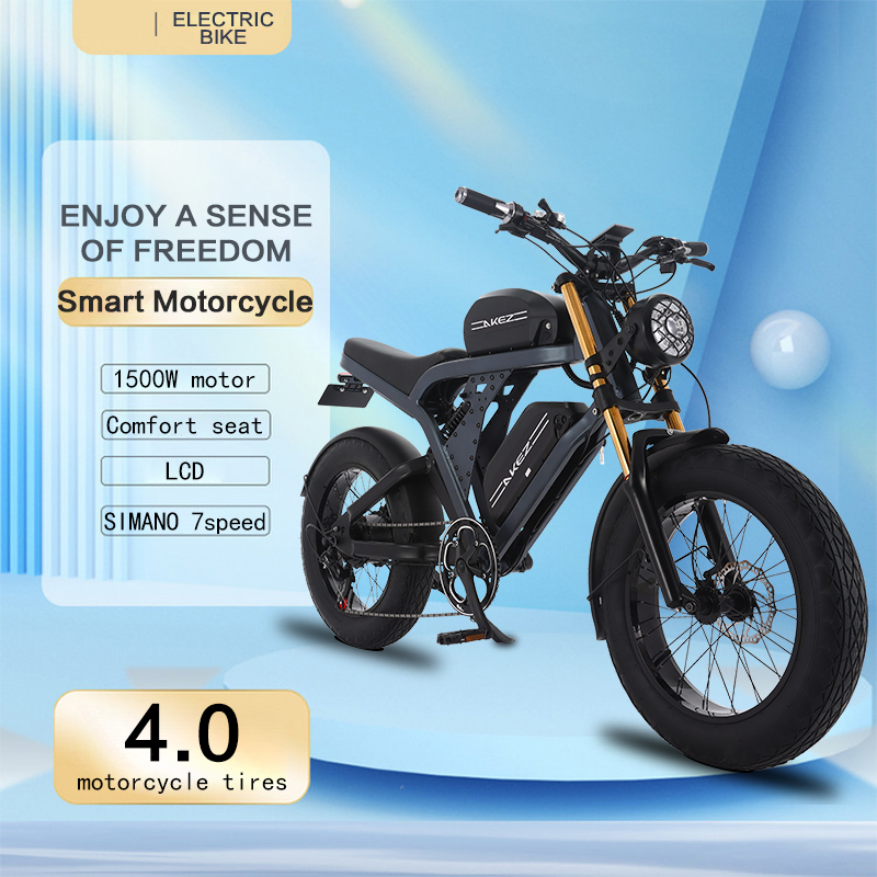 New 48v 1500w Retro E-Bike Electric Cycle Road Dirt Fat Tire E Bike Fast Ebike Electric Mountain Bike