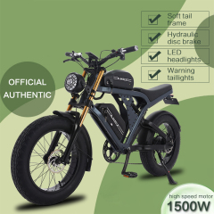 New 48v 1500w Retro E-Bike Electric Cycle Road Dirt Fat Tire E Bike Fast Ebike Electric Mountain Bike