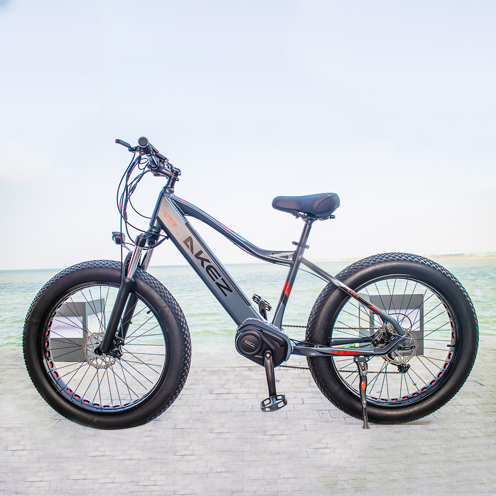 HOT SALE Aluminum Alloy 26*4.0 Fat Tire Bike Electric Mountain Bike 27 Speed Electric Fat Tire Bike