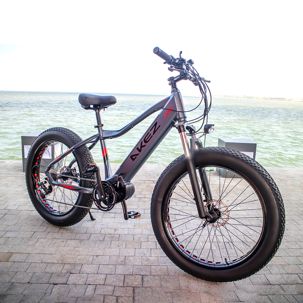 HOT SALE Aluminum Alloy 26*4.0 Fat Tire Bike Electric Mountain Bike 27 Speed Electric Fat Tire Bike