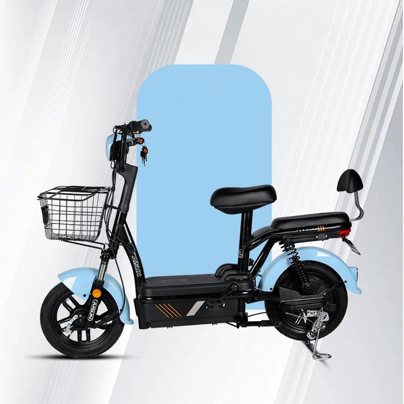Wholesale Vintage 350W 48V Electric City Bike 14 Inch Electric Moped Electric Bike Bicycle With Seat