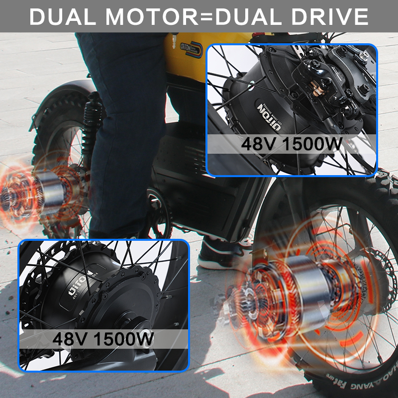 US Warehouse 3000w Dual Motor Electric Bicycle 48V 26ah Aluminum Alloy Electric Dirt Bike