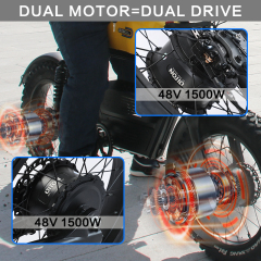US Warehouse 3000w Dual Motor Electric Bicycle 48V 26ah Aluminum Alloy Electric Dirt Bike
