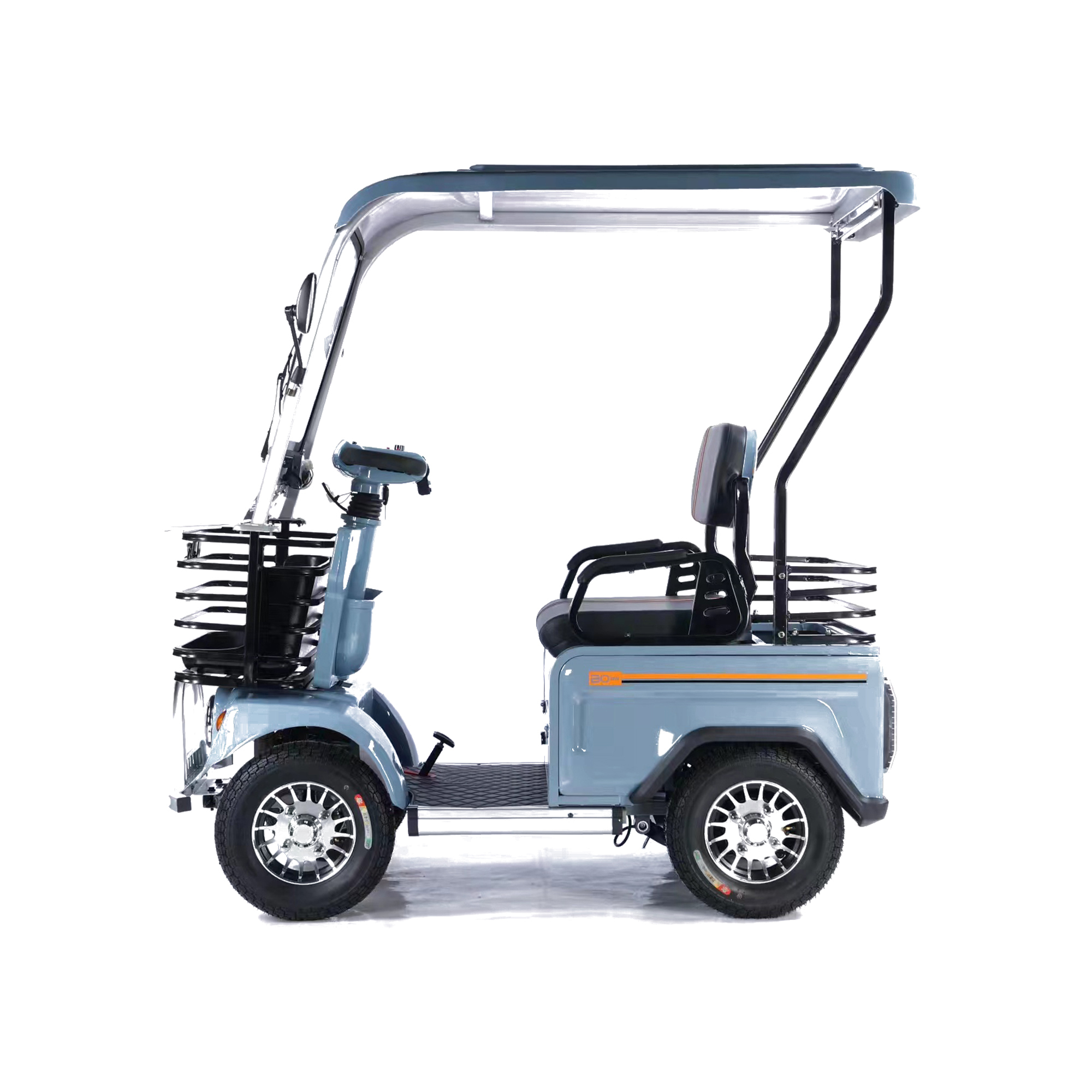 Wholesale 800W 60V Electric Elderly Mobility Scooter 4 Wheel Mutlifuction Long Range Golf Cart With Roof No Battery