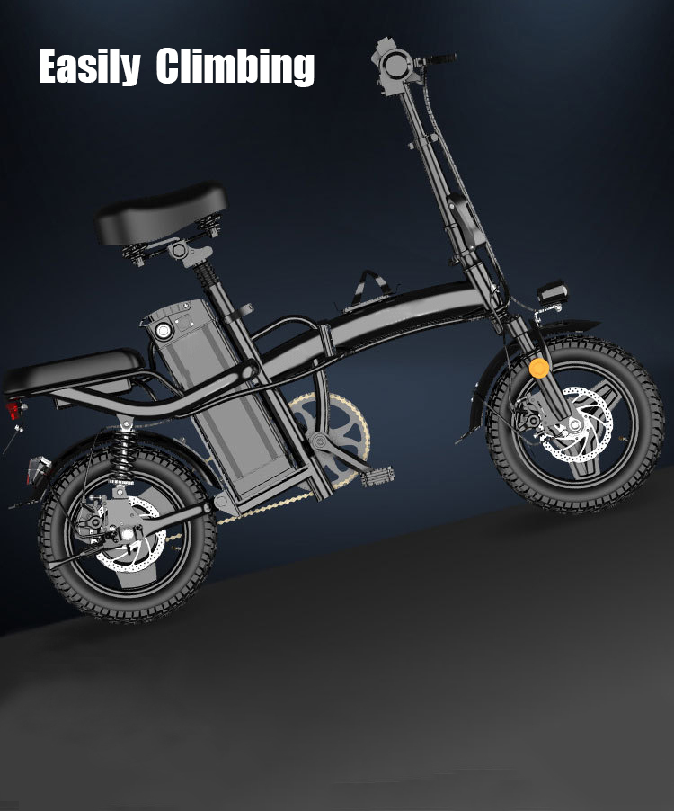 Hot Sale Mini Size Folding Electric Bicycle 400W 48V 14 Inch Electric City Bike Foldable Electric Bike