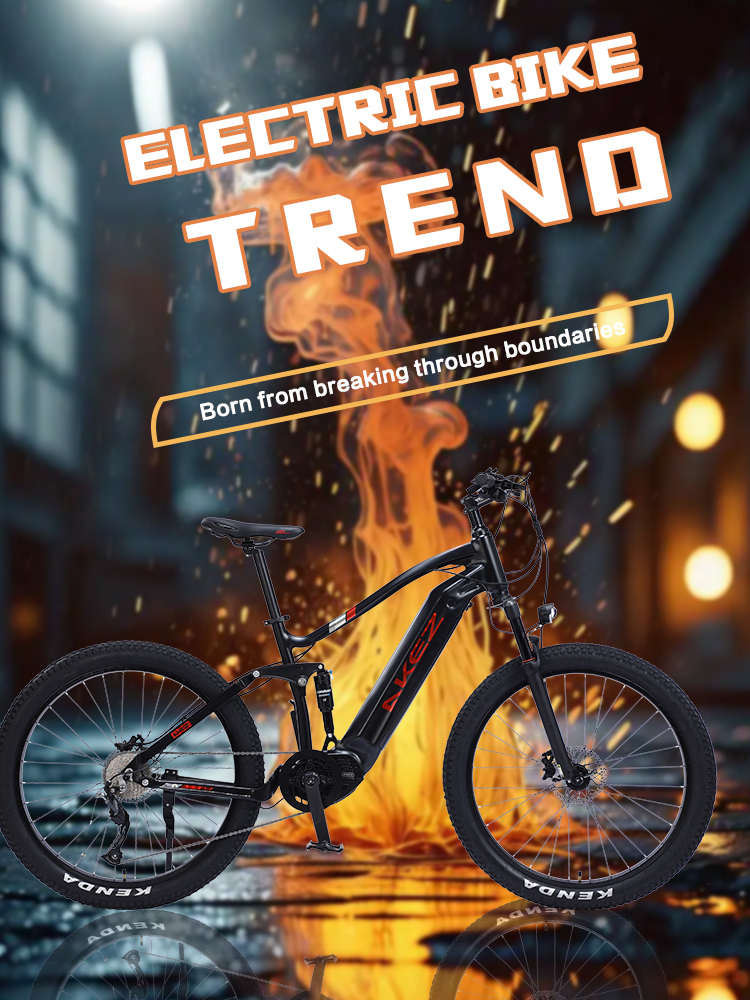 Aluminum Alloy 500W Electric Mountain Bike (EMTB) 48V Full Suspension 27.5Inch E Bike Central Motor Power Supply Lithium Battery