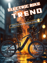 Aluminum Alloy 500W Electric Mountain Bike (EMTB) 48V Full Suspension 27.5Inch E Bike Central Motor Power Supply Lithium Battery
