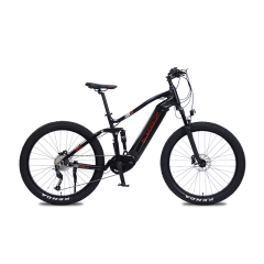 Aluminum Alloy 500W Electric Mountain Bike (EMTB) 48V Full Suspension 27.5Inch E Bike Central Motor Power Supply Lithium Battery