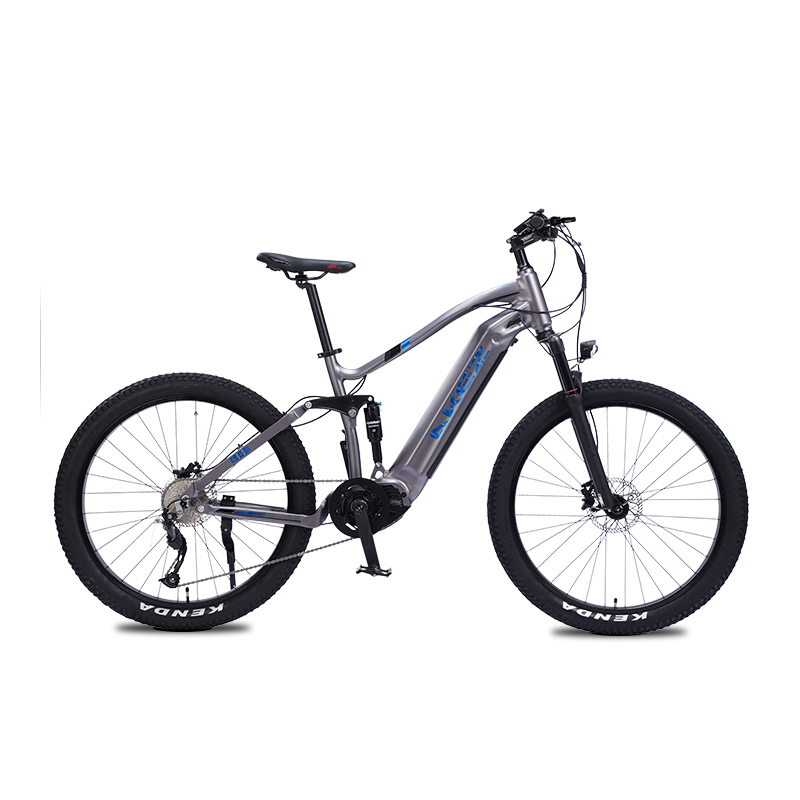 Aluminum Alloy 500W Electric Mountain Bike (EMTB) 48V Full Suspension 27.5Inch E Bike Central Motor Power Supply Lithium Battery