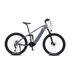 Aluminum Alloy 500W Electric Mountain Bike (EMTB) 48V Full Suspension 27.5Inch E Bike Central Motor Power Supply Lithium Battery