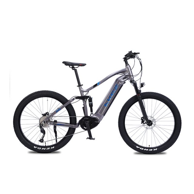 Aluminum Alloy 500W Electric Mountain Bike (EMTB) 48V Full Suspension 27.5Inch E Bike Central Motor Power Supply Lithium Battery