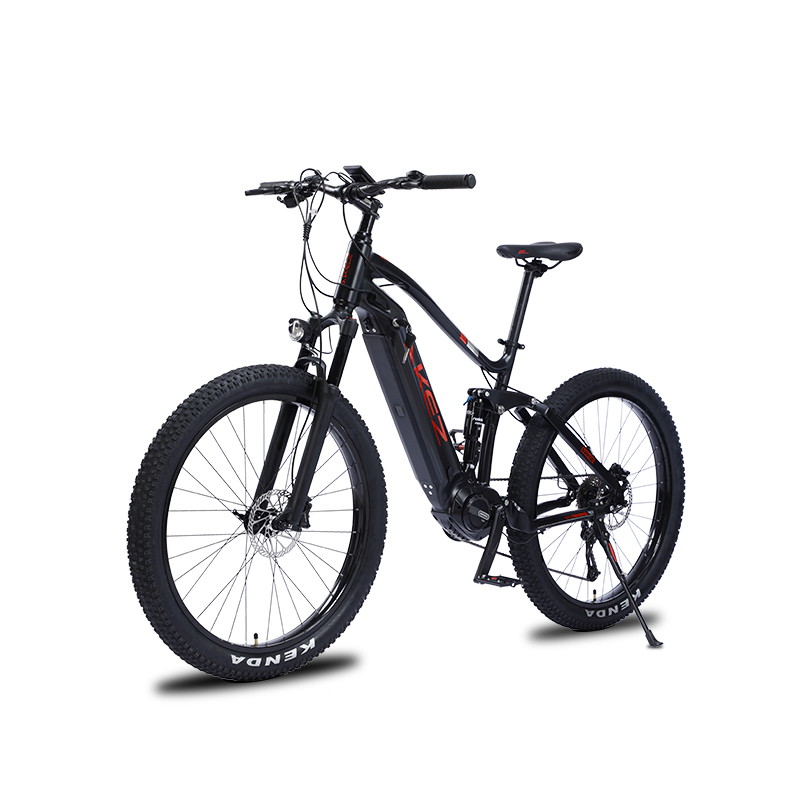 Aluminum Alloy 500W Electric Mountain Bike (EMTB) 48V Full Suspension 27.5Inch E Bike Central Motor Power Supply Lithium Battery