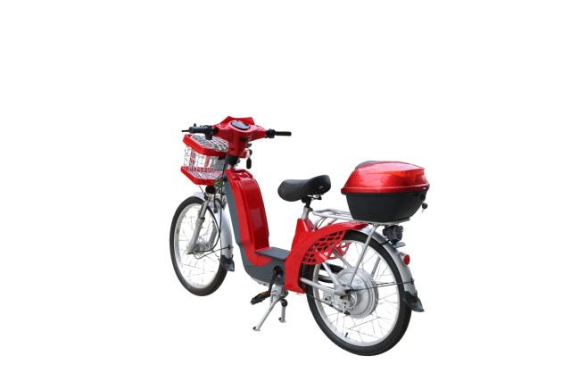 Electric City Bike with 350W Rear Hub Motor 48V 12A 3 Speed LED Display 24Inch Wheel 2 Pedals