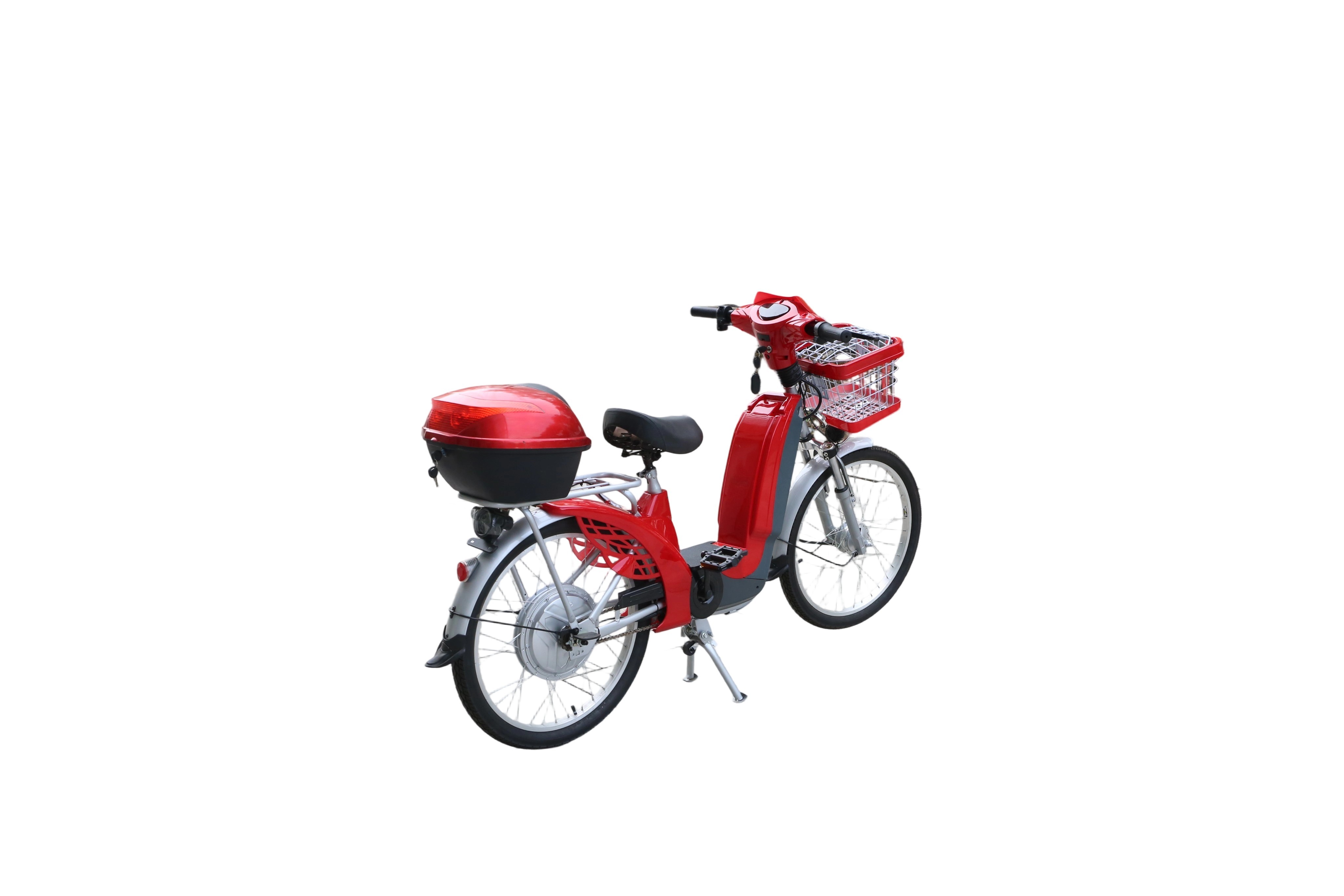 Electric City Bike with 350W Rear Hub Motor 48V 12A 3 Speed LED Display 24Inch Wheel 2 Pedals