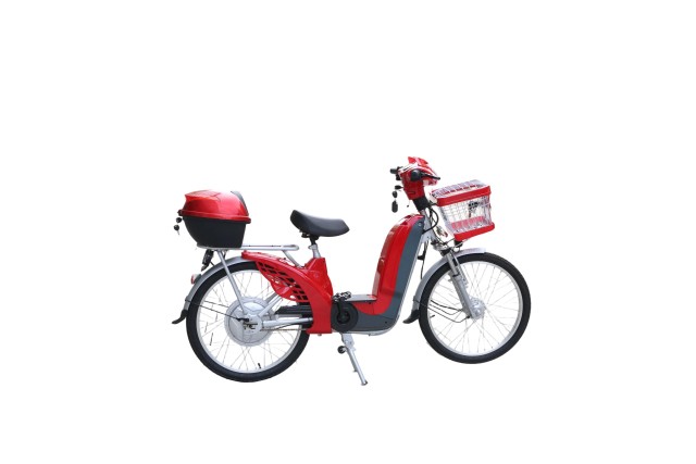 Electric City Bike with 350W Rear Hub Motor 48V 12A 3 Speed LED Display 24Inch Wheel 2 Pedals