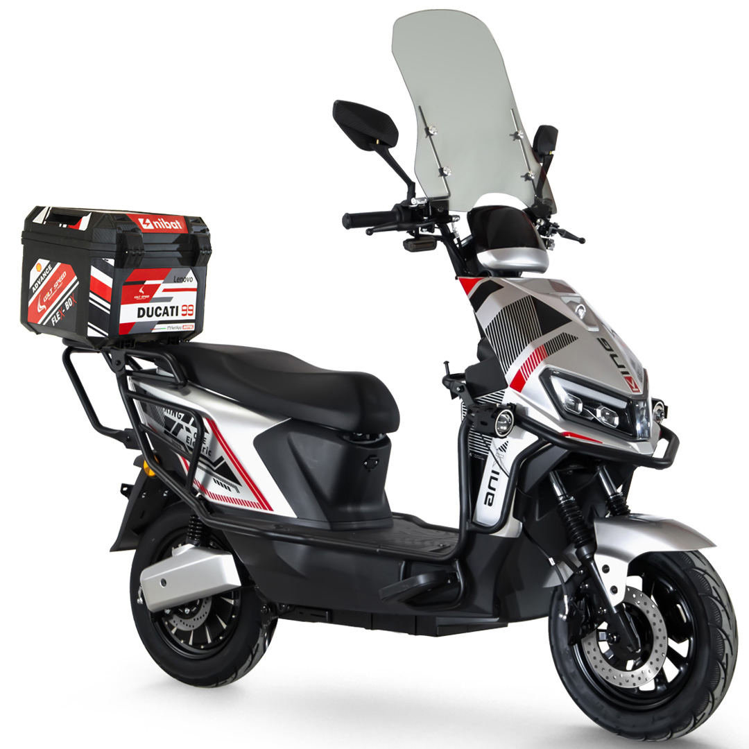 1500W Sports Brushless Motor Electric Motorcycle with 72V Tail Box Maximum Speed 65km/h
