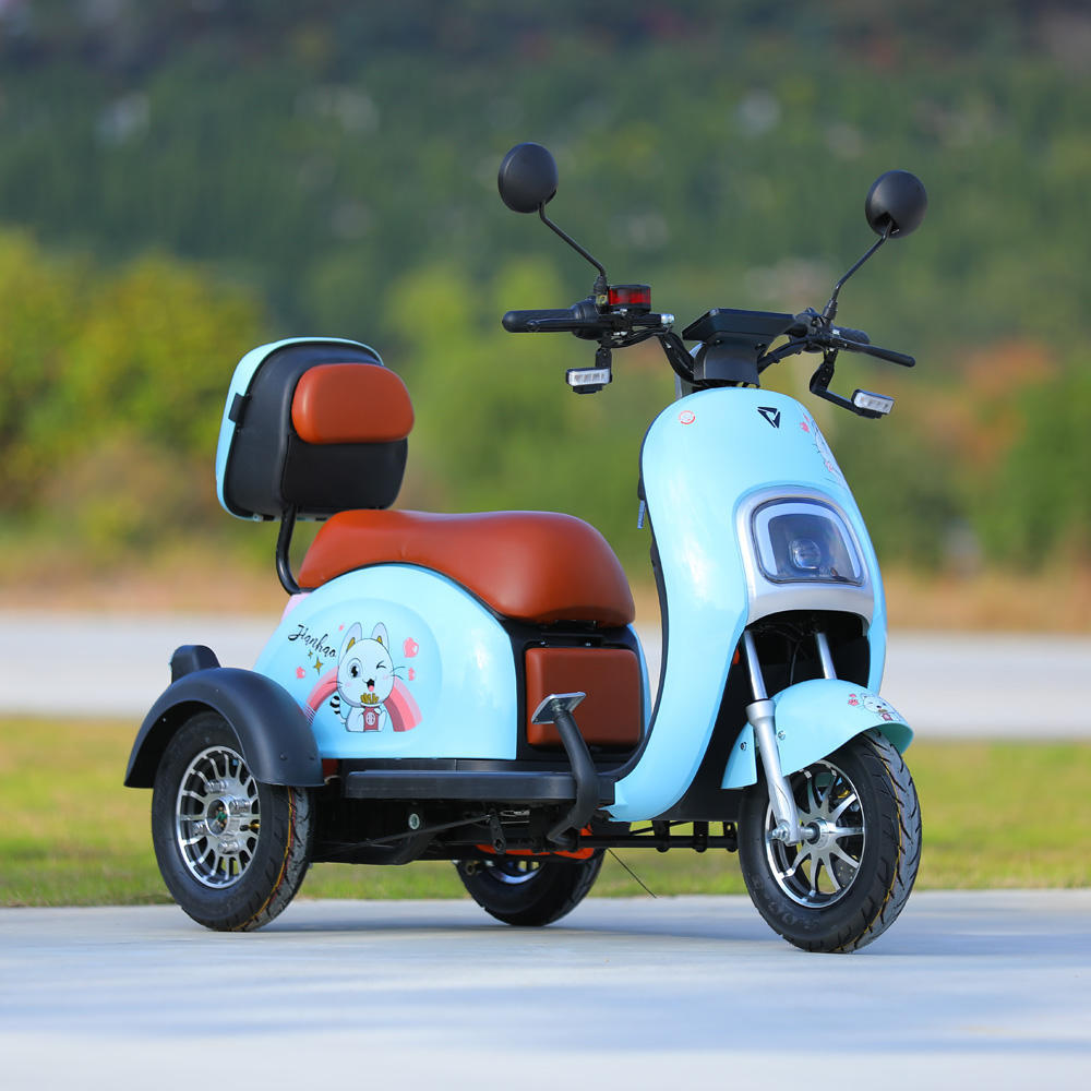 Wholesale 40km/h Three Wheel Electric Moped 800W Motor Electric 3 Wheel Tricycle Electric Scooter for Adults