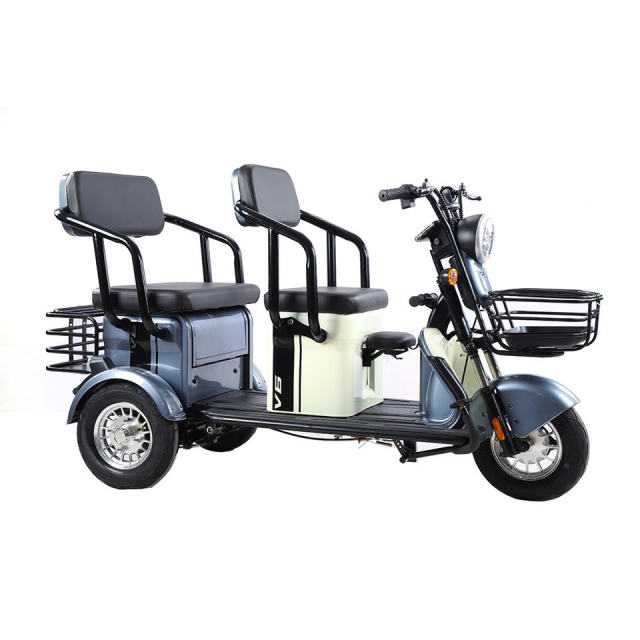 New Arrival Hot Sale Electric Tricycle 48V 20Ah Adults 3 Wheel Cargo E Bike With Front Rear Cargo Basket