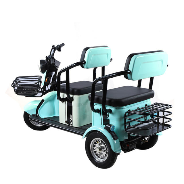 New Arrival Hot Sale Electric Tricycle 48V 20Ah Adults 3 Wheel Cargo E Bike With Front Rear Cargo Basket