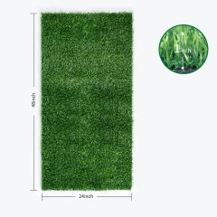 Artificial Grass, 1 Inch Artificial Turf Front Door Mats, Fake Grass Mat with Drainage Holes for Entrance, Pet, Patio, Home Decoration, Easy to Clean (48” x 24”)
