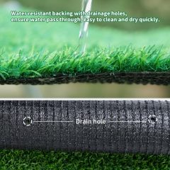 Artificial Grass, 1 Inch Artificial Turf Front Door Mats, Fake Grass Mat with Drainage Holes for Entrance, Pet, Patio, Home Decoration, Easy to Clean (48” x 24”)