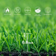 Artificial Grass Turf Mat, 4/5 Inch Indoor Outdoor Entrance Mat, Pet-Friendly Decoration, Easy to Clean (72” x 48”)