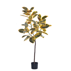 160CM ARTIFICIAL VARIEGATED RUBBER TREE,Wholesale High-Quality 160cm(5') Variegated Faux Rubber Tree
