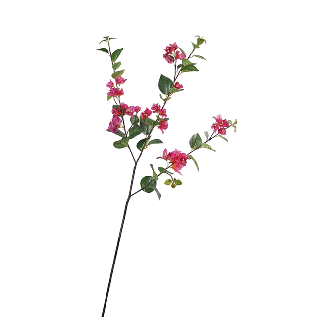 50-Inch Triple-Branch Artificial Bougainvillea Flower,50-Inch Triple-Branch Artificial Bougainvillea Flower