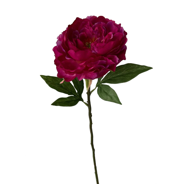 22-Inch Deep Peach-Pink Artificial Peony Flower,22-Inch Deep Peach-Pink Artificial Peony Flower