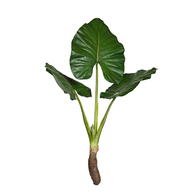 Nearly Natural PU 3 Headed Faux Alocasia Leaf Plant,PU 3 Headed Faux Alocasia Leaf Plant