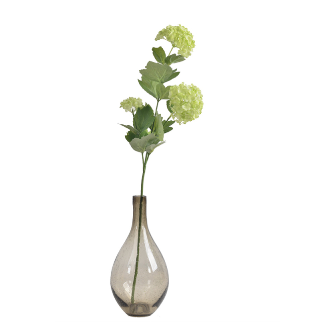 3 Headed Faux Snowball Flowers Stem,3 Headed Faux Snowball Flowers Stem