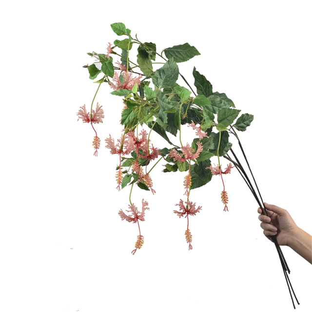 83CM Single Stem Crackled Hibiscus Flowers,83CM Single Stem Crackled Hibiscus Flowers