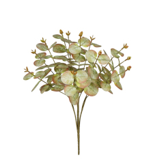 12 Headed Faux Eucalyptus Leaves,12 Headed Faux Eucalyptus Leaves