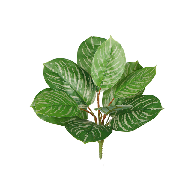 10 Leaves Faux Apple Calathea Bushes,10 Leaves Faux Apple Calathea Bushes