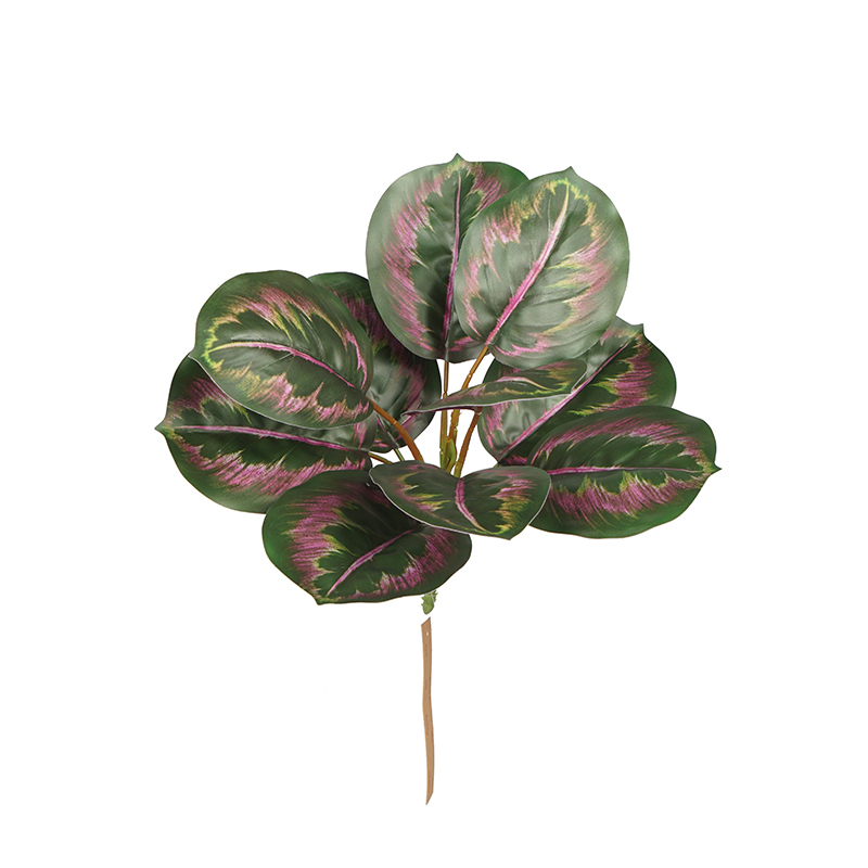 10 Leaves Faux Apple Calathea Bushes,10 Leaves Faux Apple Calathea Bushes