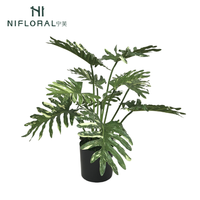 Desktop Decor Faux Philodendron Potted Plants,Desktop Decor Faux Philodendron Potted Plants