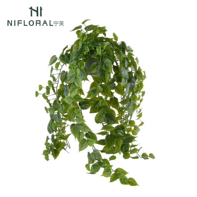 Realistic Faux Pothos Hanging Potted Plants,Realistic Faux Pothos Hanging Potted Plants