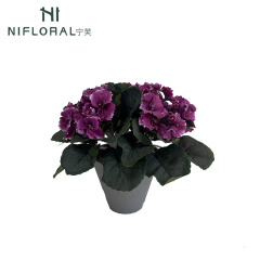 Handcrafted Realistic Silk Violet Potted Plants,Handcrafted Realistic Silk Violet Potted Plants