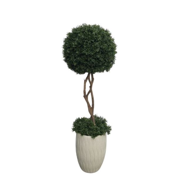 150CM Faux Greenery Boxwood Ball Potted Plants in Natural Trunks,150CM Faux Greenery Boxwood Ball Potted Plants in Natural Trunks