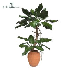 Custom Design 210CM Faux PU Alocasia Potted Plants,Custom Design 210CM Faux PU Alocasia Potted Plants