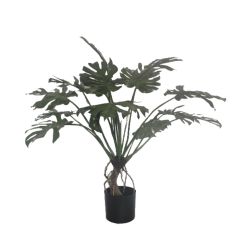 Nearly Natural PU Monstera Leaves Potted Plants with Real Wood Trunks,Nearly Natural PU Monstera Leaves Potted Plants with Real Wood Trunks