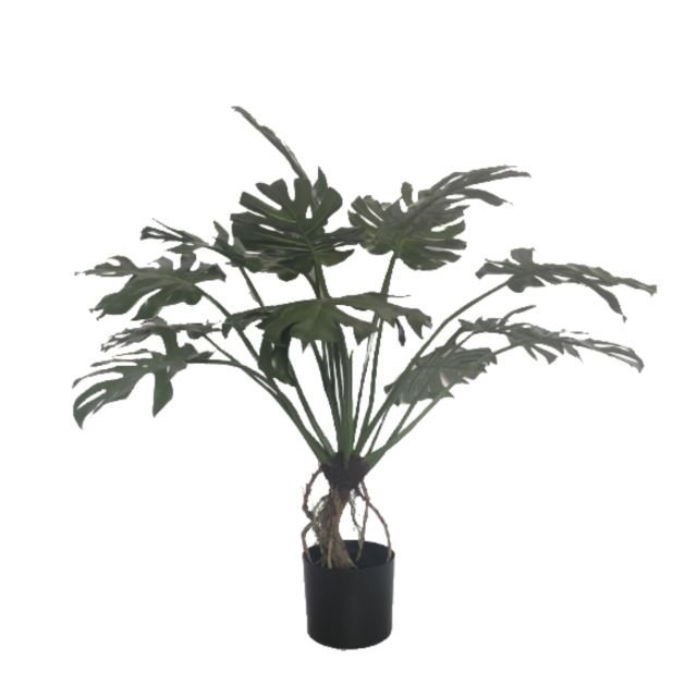Nearly Natural PU Monstera Leaves Potted Plants with Real Wood Trunks,Nearly Natural PU Monstera Leaves Potted Plants with Real Wood Trunks