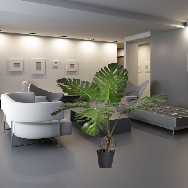 Custom Design Stylish Faux PU Monstera Leaves Potted Plant,Custom Design Stylish Faux PU Monstera Leaves Potted Plant