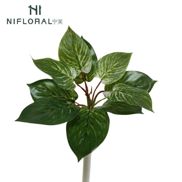 Faux Pothos Greenery Wall Plant Bushes with 10 Leaves,Faux Pothos Greenery Wall Plant Bushes with 10 Leaves