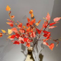 93CM Autumn Color Faux Birch Tree Leaves,93CM Autumn Color Faux Birch Tree Leaves