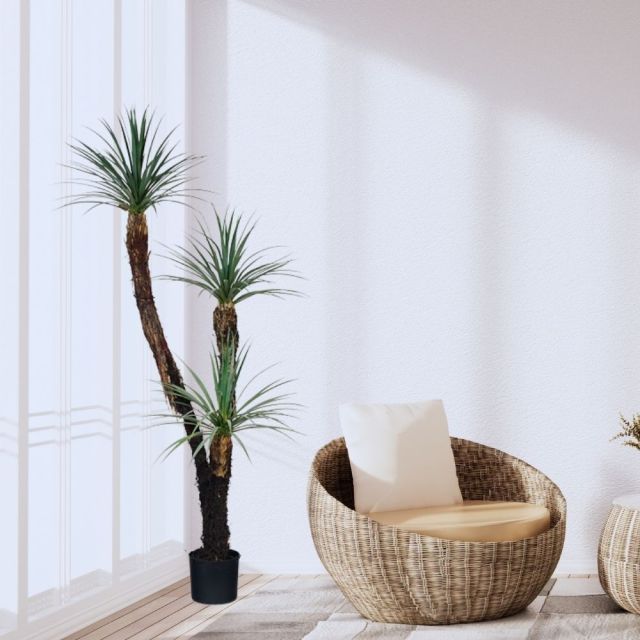 180CM 3 Branches Faux Potted Yucca Tree,180CM 3 Branches Faux Potted Yucca Tree