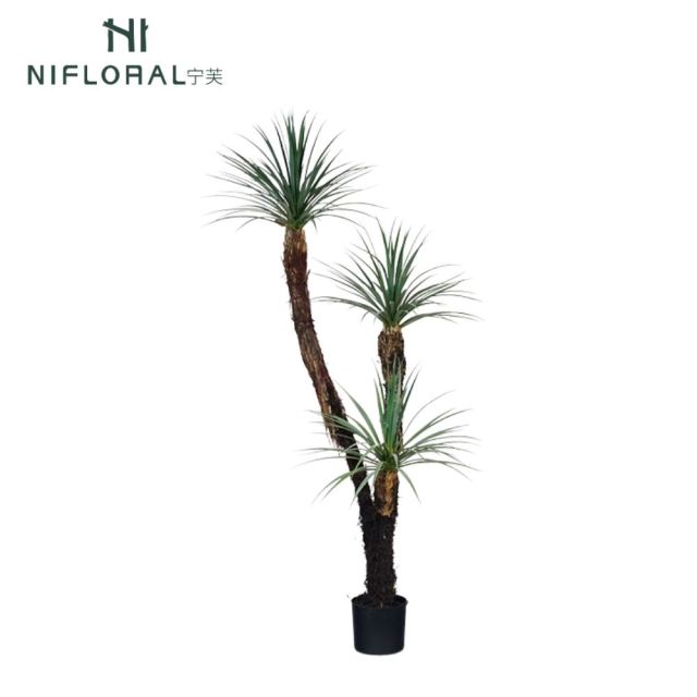 180CM 3 Branches Faux Potted Yucca Tree,180CM 3 Branches Faux Potted Yucca Tree